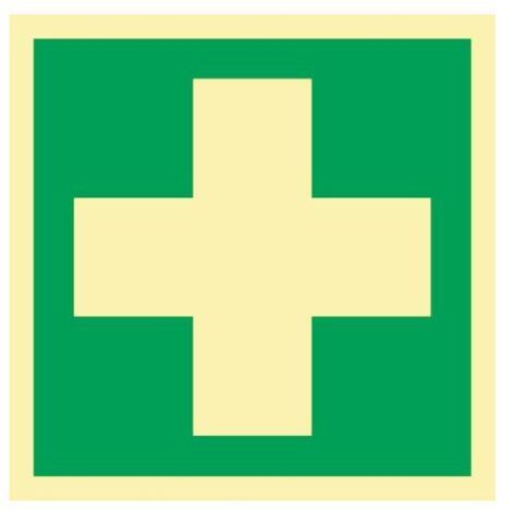 Rettungszeichen ASR A1.3/DIN EN ISO 7010/DIN 67510 L148xB148 mm Erste Hilfe Folie