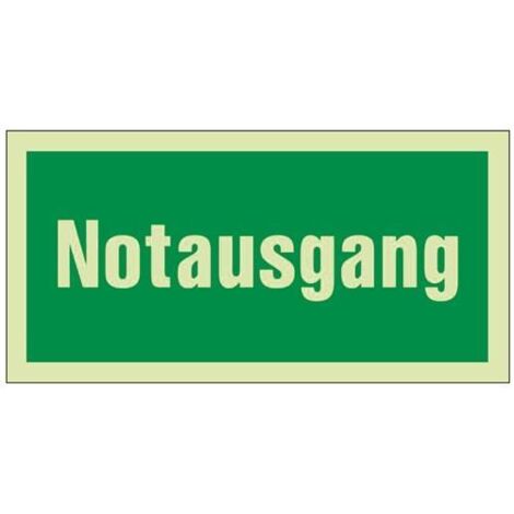 Rettungszeichen BGV A8 L297xB148mm Notausgang grün/weiß Folie