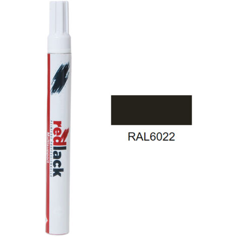 Retuschierstift 8 ml – RAL 6022 - Matt - Olivbraun - für verschiedene Oberflächen - Redlack