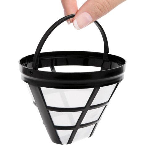 Reusable Coffee Filter, 1 Pack Permanent Coffee Filter, Cone Style Coffee Filter, Size 4 for 8-12 Cups, Dishwasher Safe, Permanent Filter for Camping, Travel, Office, Home