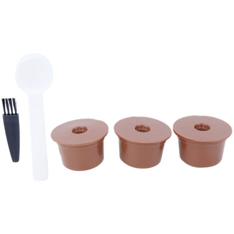 Reusable Refillable Coffee Capsule Filter Cup Brush Spoon Kit Accessory for Caffitaly