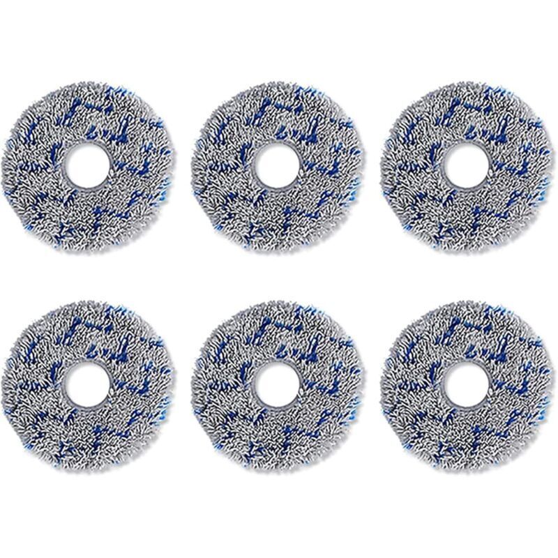 Reusable Soft Cleaning Pads, 6 Pieces, Microfiber Replacement Pads for T20 Robot Vacuum Cleaner