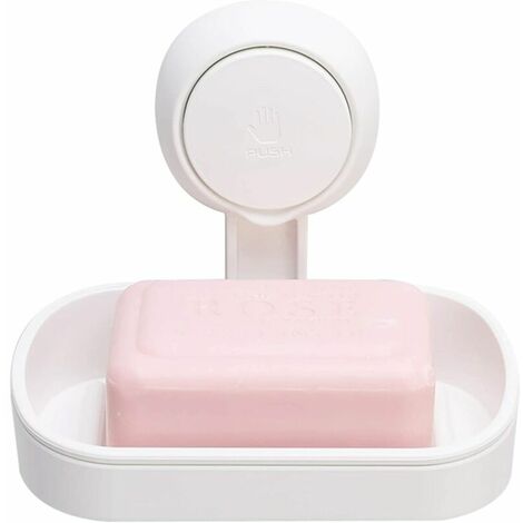 Réutilisable 1 Seconde Installation Porte-Savon Douche Charge 5KG Support Étanche Pour Carrelage Salle De Bains Douche Mur - Blanc
