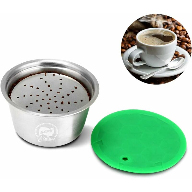 Réutilisable Capsule de café, Capsule Filtre de Café Réutilisables tasse de filtre à café réutilisable en acier inoxydable pour parfumé (Capsule de
