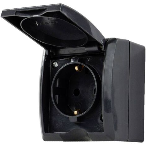 REV 0007031900 Presa da parete IP44 Antracite