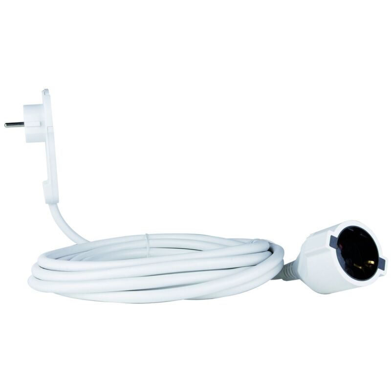 Verlängerungskabel 3m Flachstecker weiß