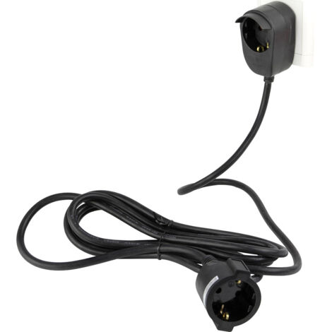 REV 0016130514 Strom Verlängerungskabel   Schwarz 3.00 m H05VV-F 3G 1,5 mm²