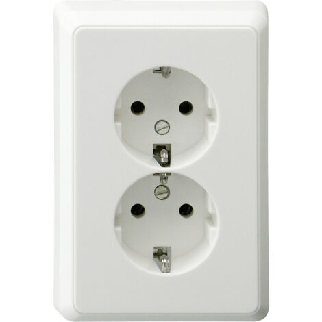 REV 0510066992 2fach Unterputz-Steckdose   IP20 Weiß