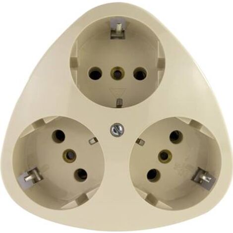 REV 0510080777 3 scomparti Presa da parete IP20 Bianco
