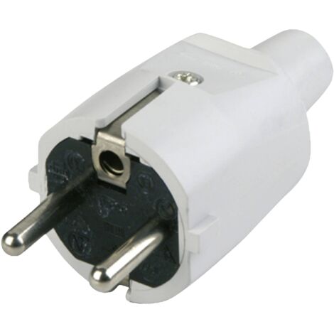 REV 0512070777 Fiche électrique mâle avec terre PVC 250 V gris IP20 D393812
