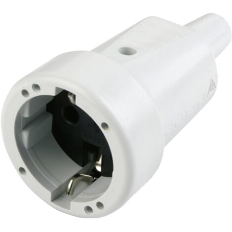 REV 0512130777 Fiche électrique femelle avec terre PVC 250 V gris IP20 D393882