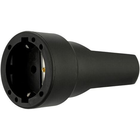 REV 0512150555 Schutzkontaktkupplung Gummi  250 V Schwarz IP20