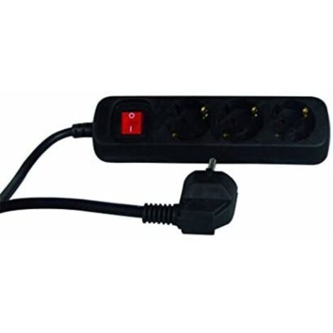 REV 0512371555 base múltiple 1,4 m 3 salidas AC Interior Negro
