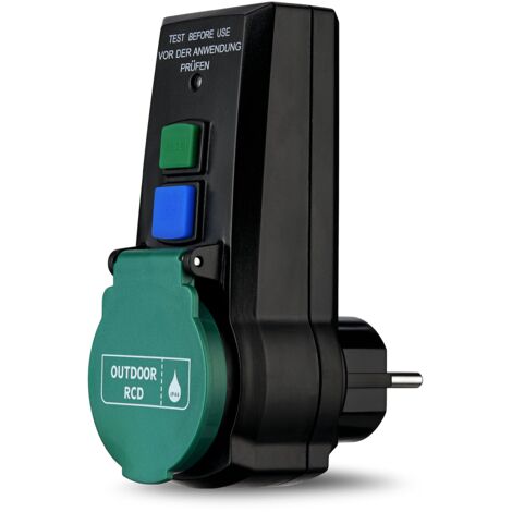 REV 0515494555 presa DI, interruttore automatico, tempo di attivazione 30 ms, 3600 W, nero