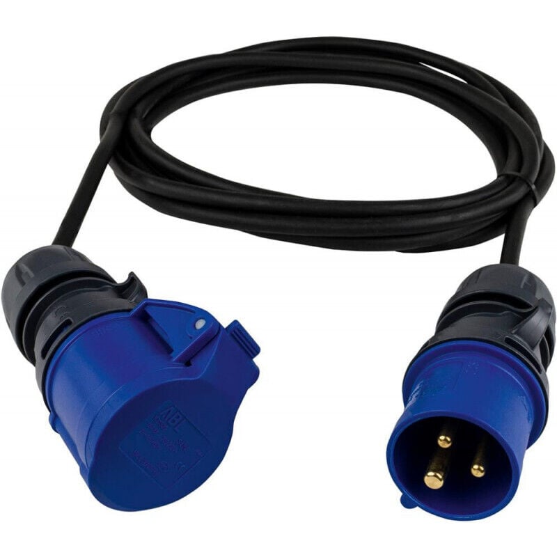 0577710555 alimentation Rallonge 16 a noir 5.00 m H05RR-F 3G 1,5 mm² - REV