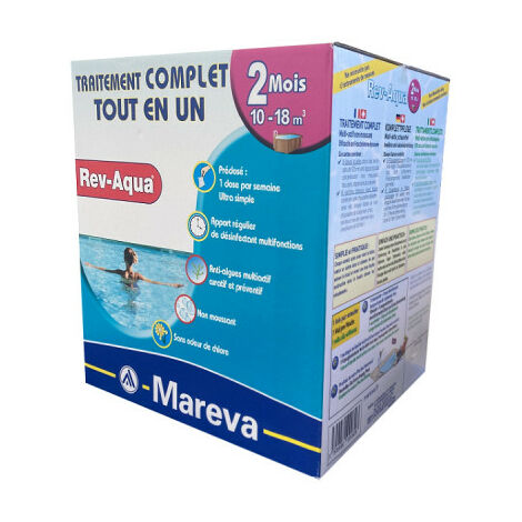 Rev-Aqua MAREVA - Traitement pour piscine de 10 à 18 m3 - 2 mois - 140041U