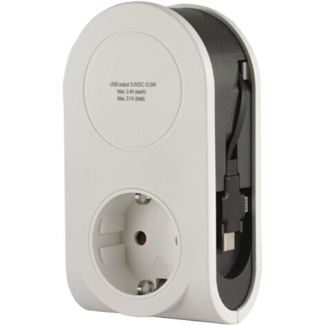 REV Chargeur USB Flex 3in1 0,8 m + 1x prise Marque REV