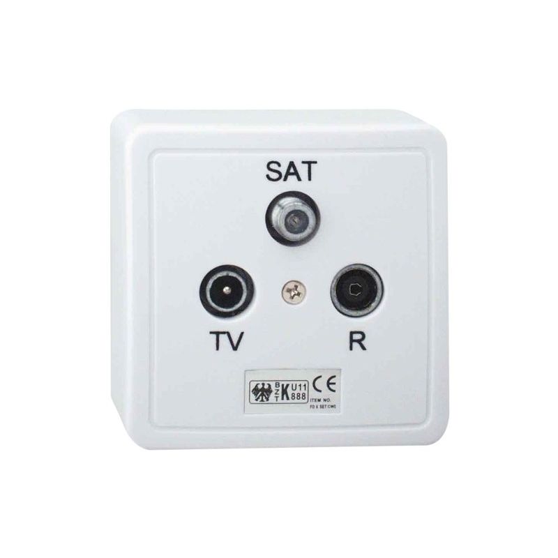 H g & d'antenne tv blanc