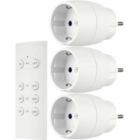 REV Funkschalt-Set Mini 3+1 ws 0085500103  Funk-Steckdosen-Set   4teilig Innenbereich 3680 W