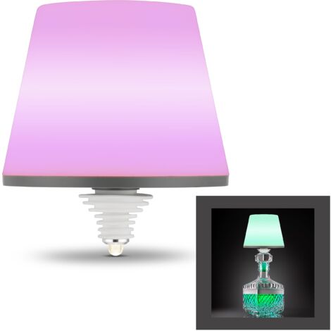 REV LAMPRUSCO Lampada da tavolo senza fili, 130 lm, 2 W, batteria 4000 mAh, luce per bottiglia RGB, lampada da comodino, dimmerabile, IP54