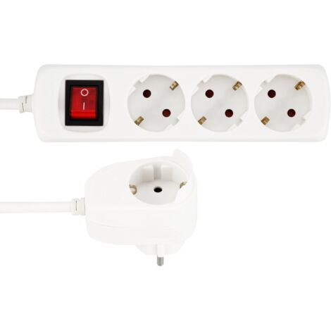 Rev Presa Multipla Powersplit 2mt con Schalter Bianco