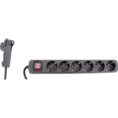 REV Presa Multipla Smart 6-Fold 2mt Nero