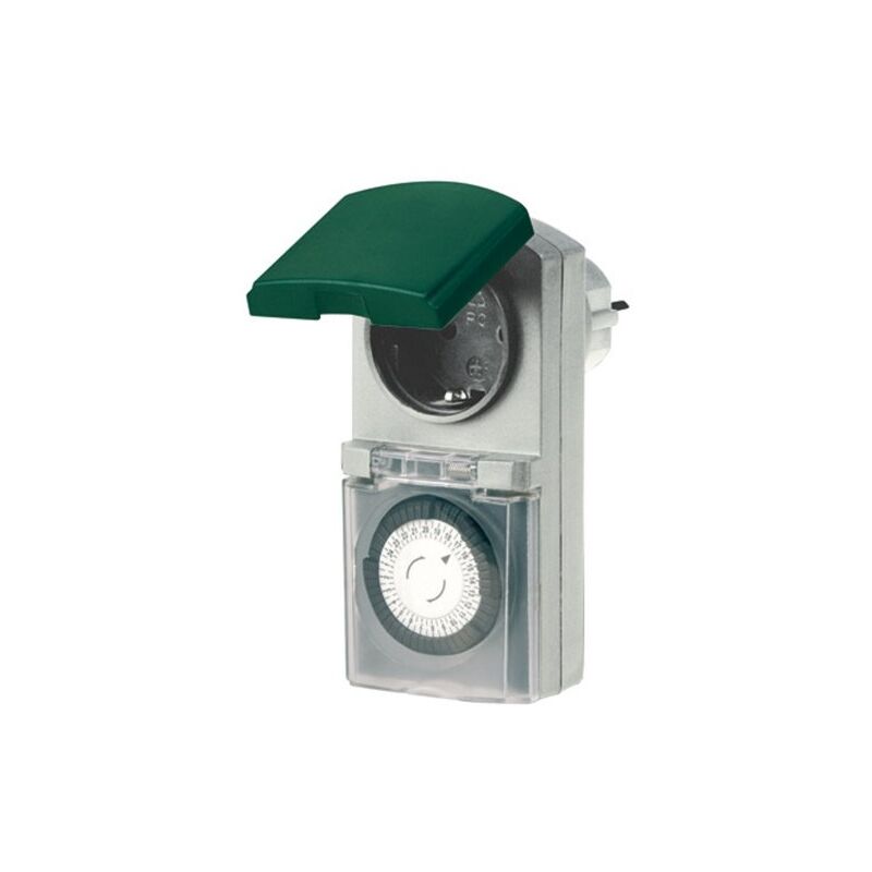 

0025700409 - TOMA DE CORRIENTE CON RELOJ MECÁNICO (IP44), COLOR GRIS Y VERDE - Rev Ritter