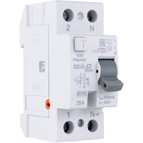 REV Ritter 0505490555 - Interruttore differenziale a 2 poli (RCD), 25 A, 0,30 A