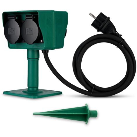 REV Ritter 0595009555 - Presa elettrica quadrupla con innesto per terreno, 1,4 m
