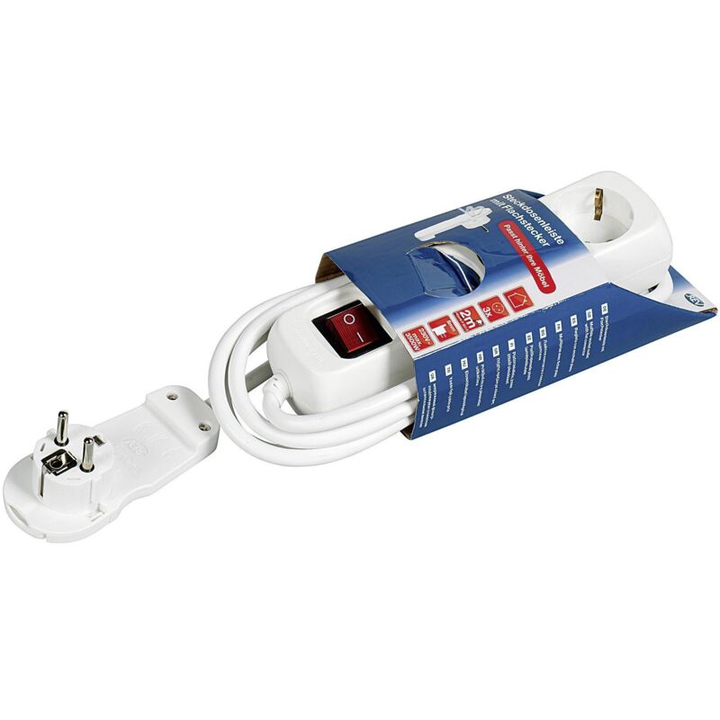 Ritter-bloc avec interrupteur 3 modules 2 m blanc 0012326114 - REV