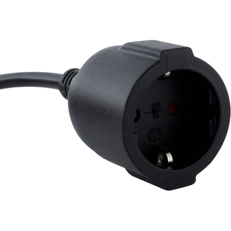 REV Schutzkontaktverlängerung mit USB-A Buchse, 3 m, schwarz