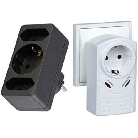 Rev Transition Plug 2-Fold 1 Safety Contact Black