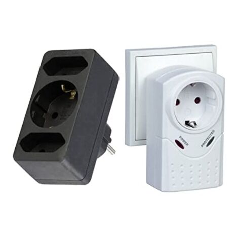 REV transition plug 2-fold + 1 Safety contact black marca