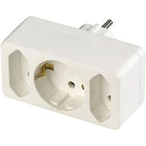 Rev Transition Plug 2-Fold 1 Safety Contact White