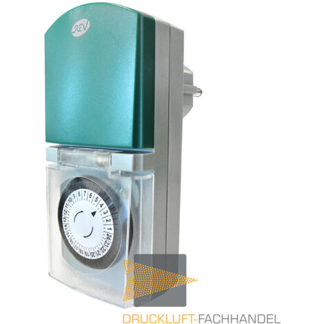 REV Zeitschaltuhr, mechanisch, 48 Zeiten/Tag, 30Min., grau/grün