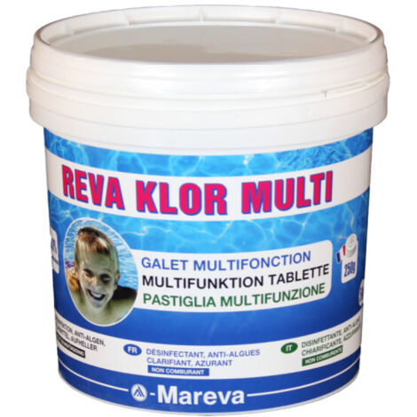 Reva-Klor MAREVA Schwimmbad-Desinfektionsmittel - 5kg in 250g Kieselsteinen - 100197U
