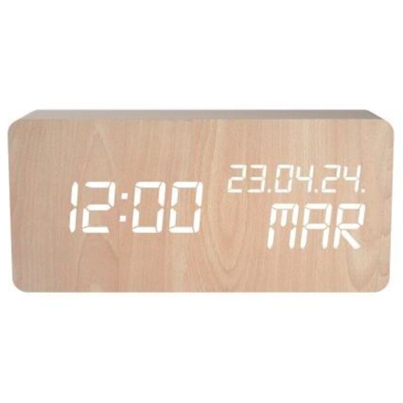 Evoe - Reveil thermometre bois Evoom EV301990