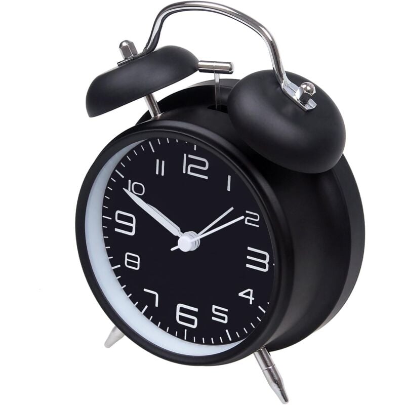 Feiyue - Réveil à double sonnerie, réveil numérique silencieux