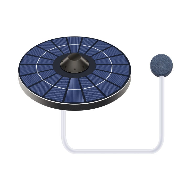 Aérateur solaire pour bassin, pompe à oxygène avec tuyau d'air et pierre à bulles, aérateur flottant pour bassin à poissons, oxygénateur pour bain
