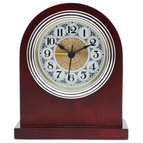 Réveil Analogique en Bois, Réveil Matin à Piles Réveil Silencieux sans Tic Tac Horloge de Chevet Classique Reveil Analogique de Voyage pour Chambre à Coucher, Salon, Cuisine
