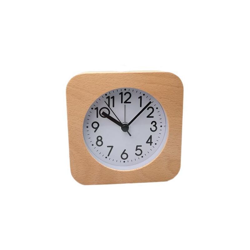 Feiyue - Réveil analogique sans tic-tac, alimenté par batterie