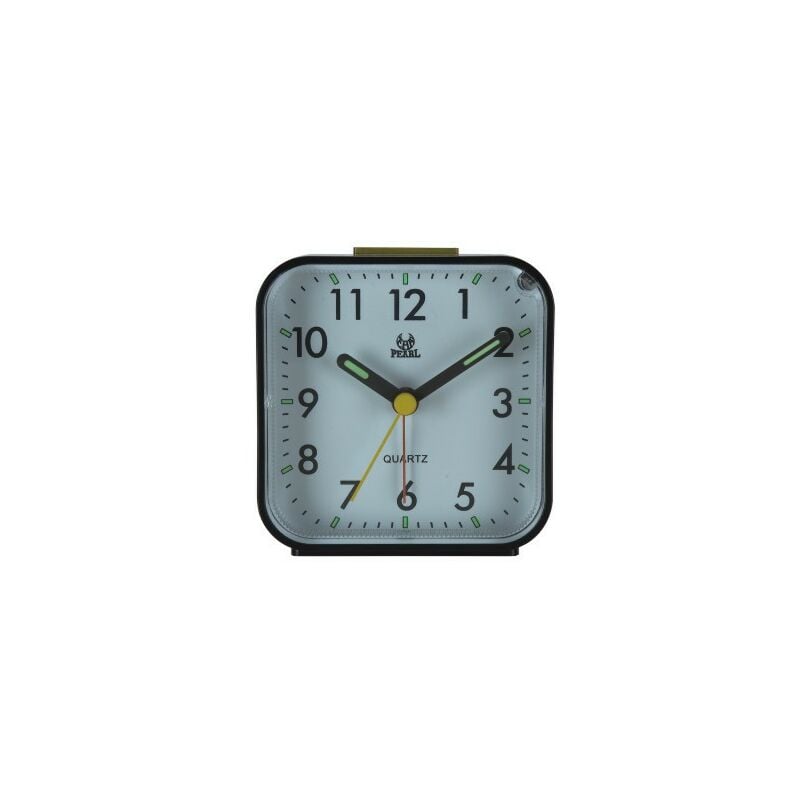 Fei Yu - Réveil Analogique Silencieux sans Tic-Tac, Réveil en Douceur avec Fonctions de Répétition et d'Éclairage à Piles, Réglage Facile, Noir