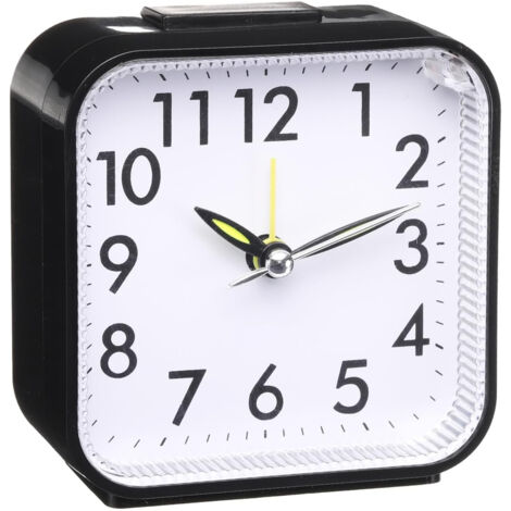 Réveil Analogique Silencieux Sans Tic-Tac, Veilleuse Intégrée, Fonction Snooze, Réveil Portable pour Personnes Âgées et Enfants, Style Simple pour Chambre et Bureau