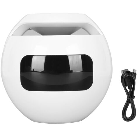 Réveil Bluetooth avec Radio FM, Haut-parleur Portable Basse Puissance pour Maison Blanc