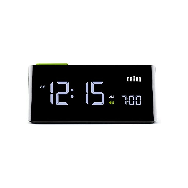 Braun - Réveil digital vertical avec lcd BNC016BK, couleur noir
