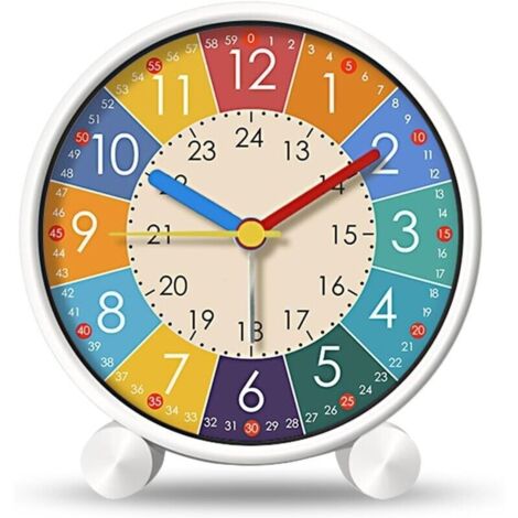 Réveil Cartoon - Réveil pour Étudiant/Enfant - Horloge de Bureau Silencieuse pour Salon, Chambre