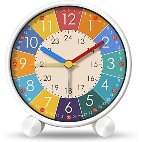 Réveil Cartoon - Réveil pour Étudiant/Enfant - Horloge de Bureau Silencieuse pour Salon, Chambre