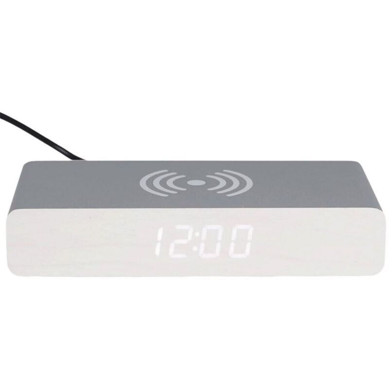 Réveil chargeur induction gris Réveil chargeur induction gris