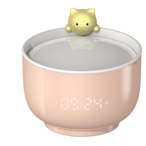 Réveil chat mignon pour enfants, décoration de chambre, réveil pour filles - Rose
