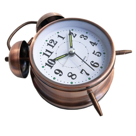 Réveil classique à cloche, réveil rétro vintage avec fonction de réveil silencieux